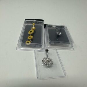 3 NWT bellybutton Rings